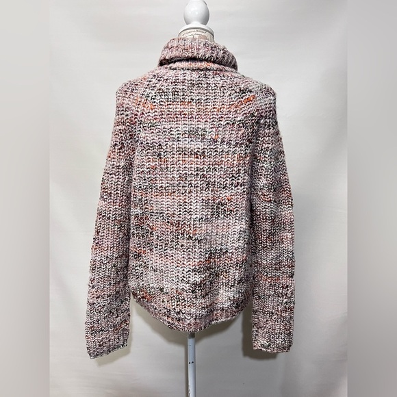LINE the LABEL Cream and cranberry heather Italian knit sweater size XS. - Picture 7 of 13